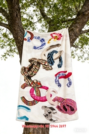 Chanel Multi-Material CC Logo Flannel Sofa Throw Blanket IMG_6850